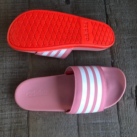 NEW Adidas Adilette Comfort Slides PINK - Picture 5 of 6